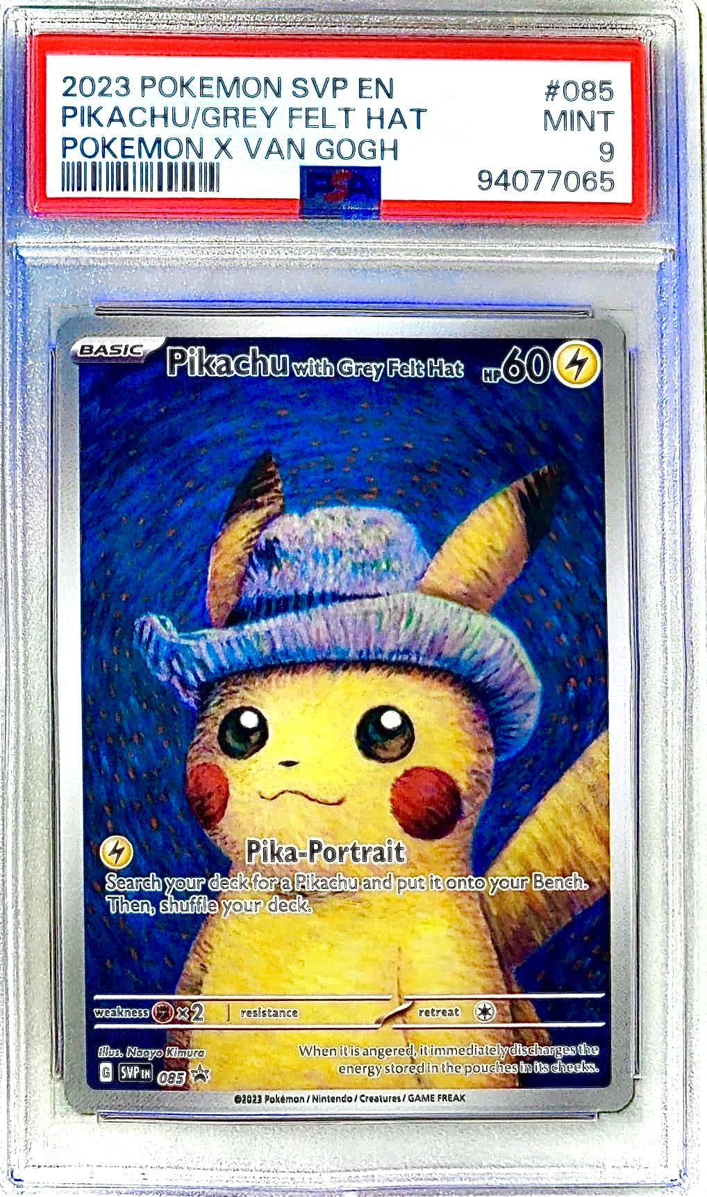 Pikachu Van Goch PSA 9